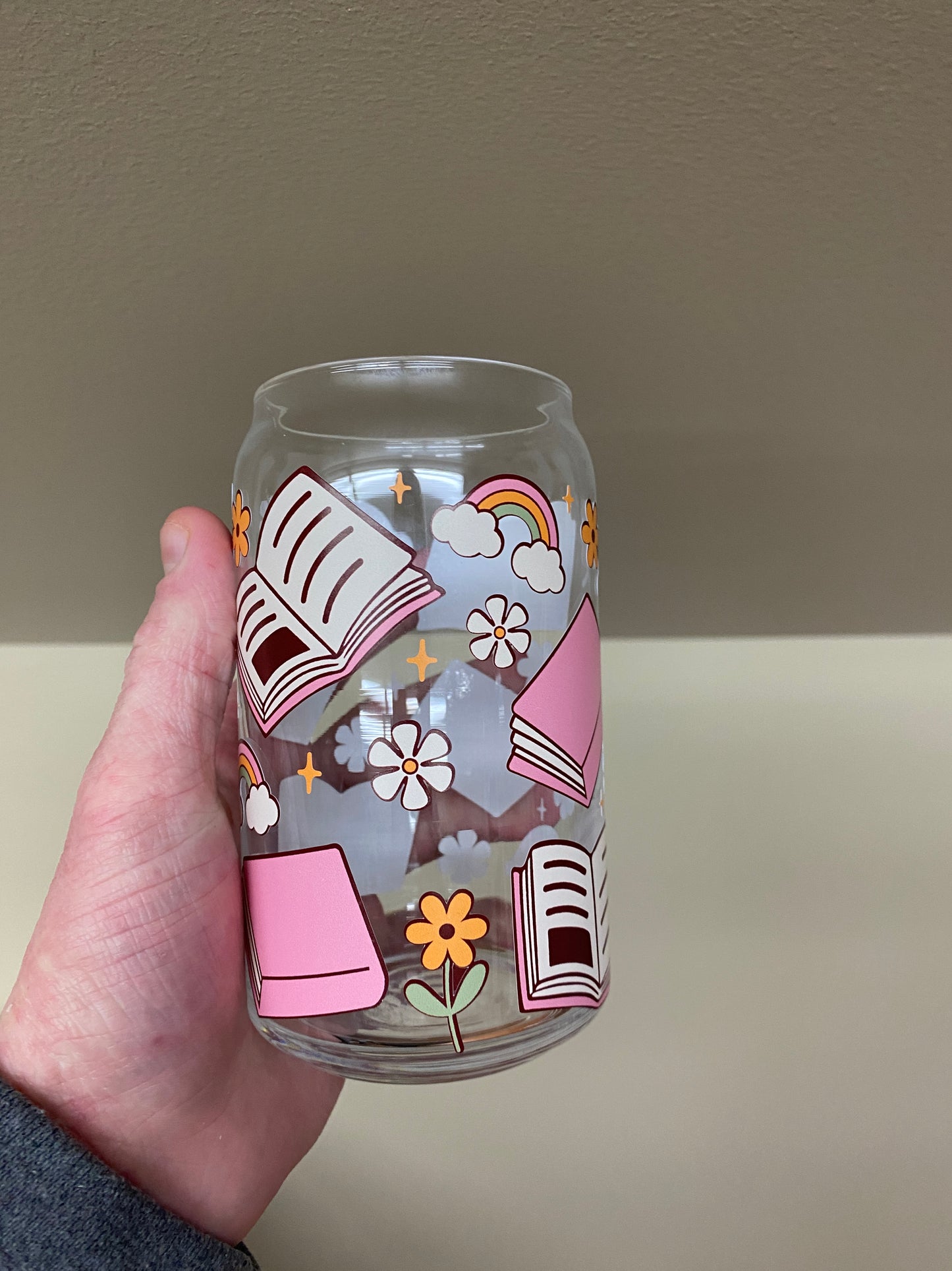 Pink Book - Glass Cup