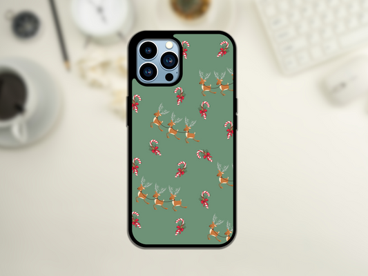 Candy Cane & Reindeer- Phone Case