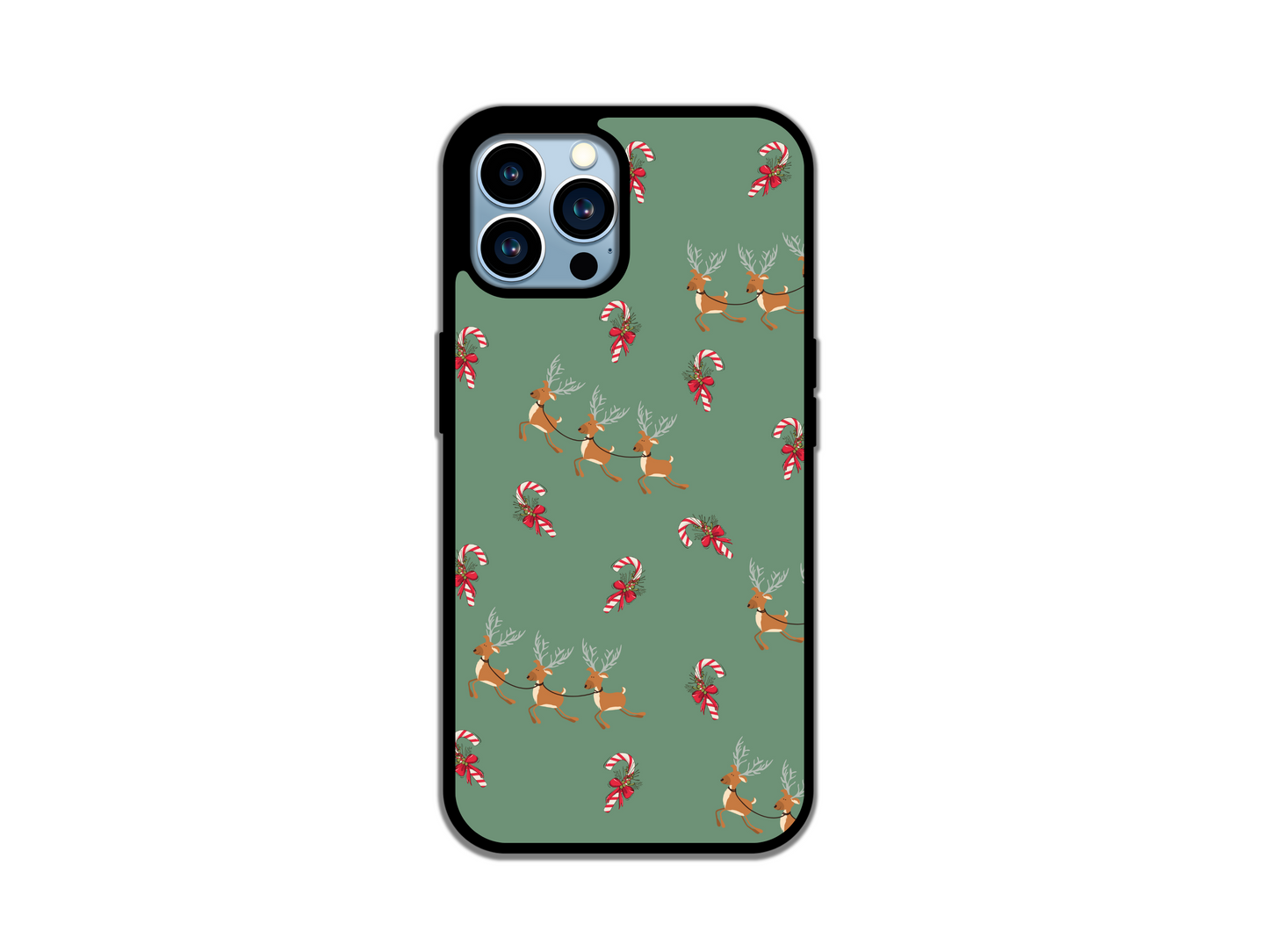 Candy Cane & Reindeer- Phone Case