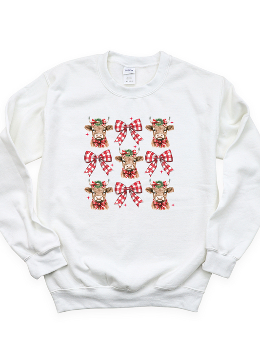 Howdy Cow Christmas- Crewneck