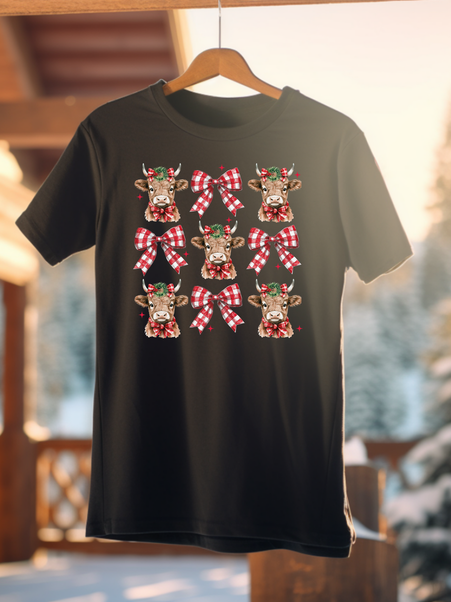 Howdy Cow Christmas- T-Shirt