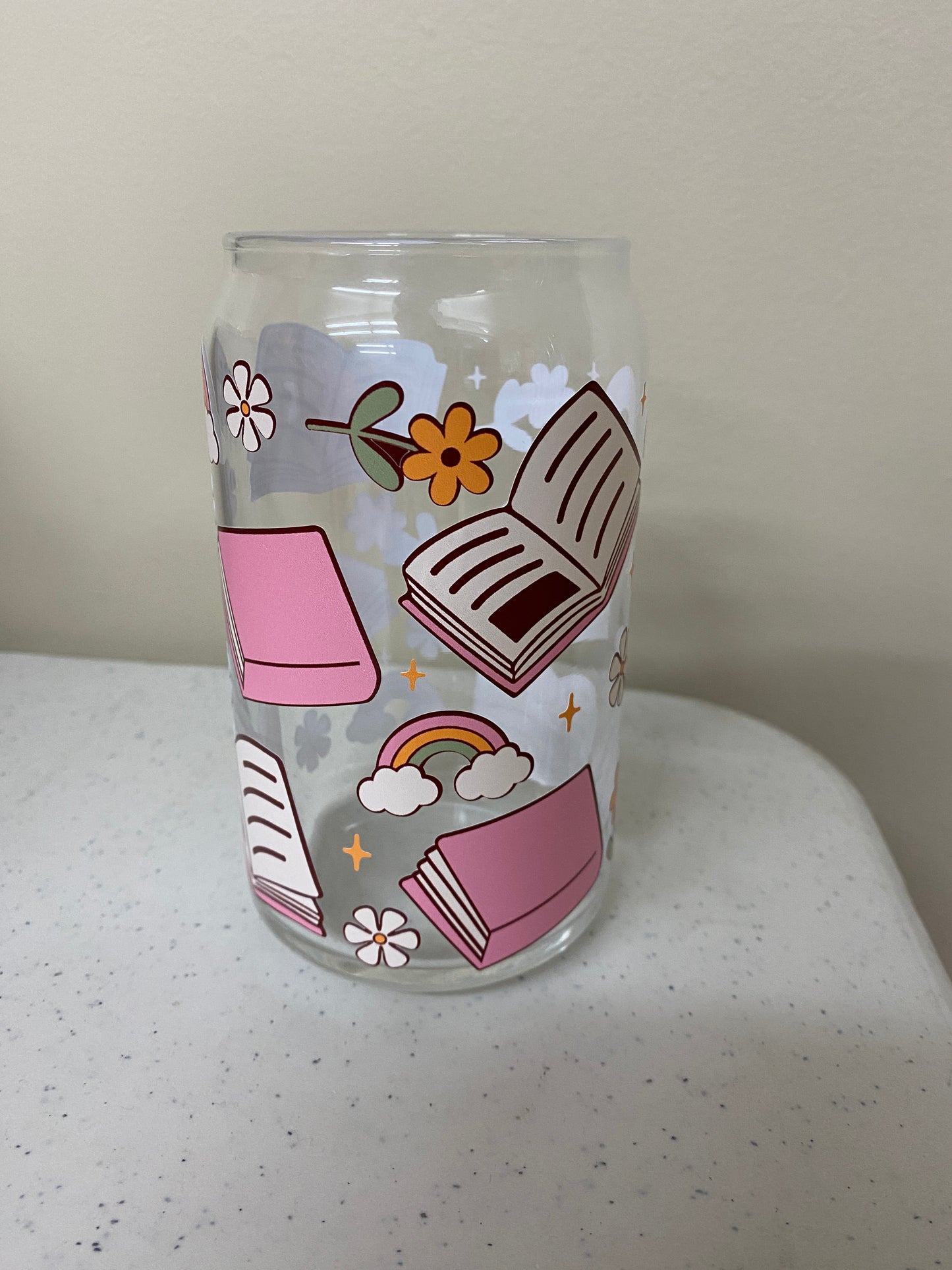 Pink Book - Glass Cup