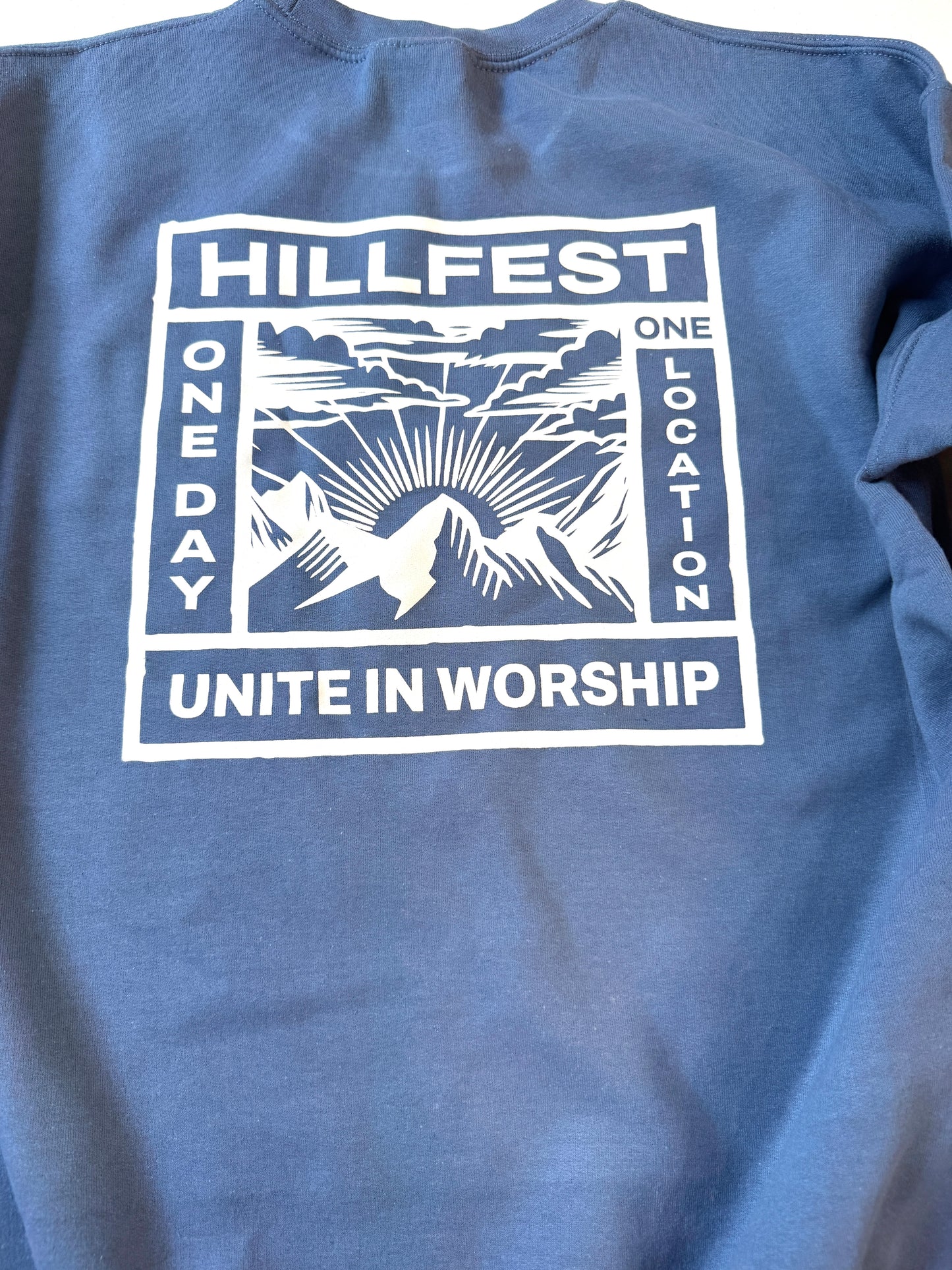 Hillfest Indigo Crewneck