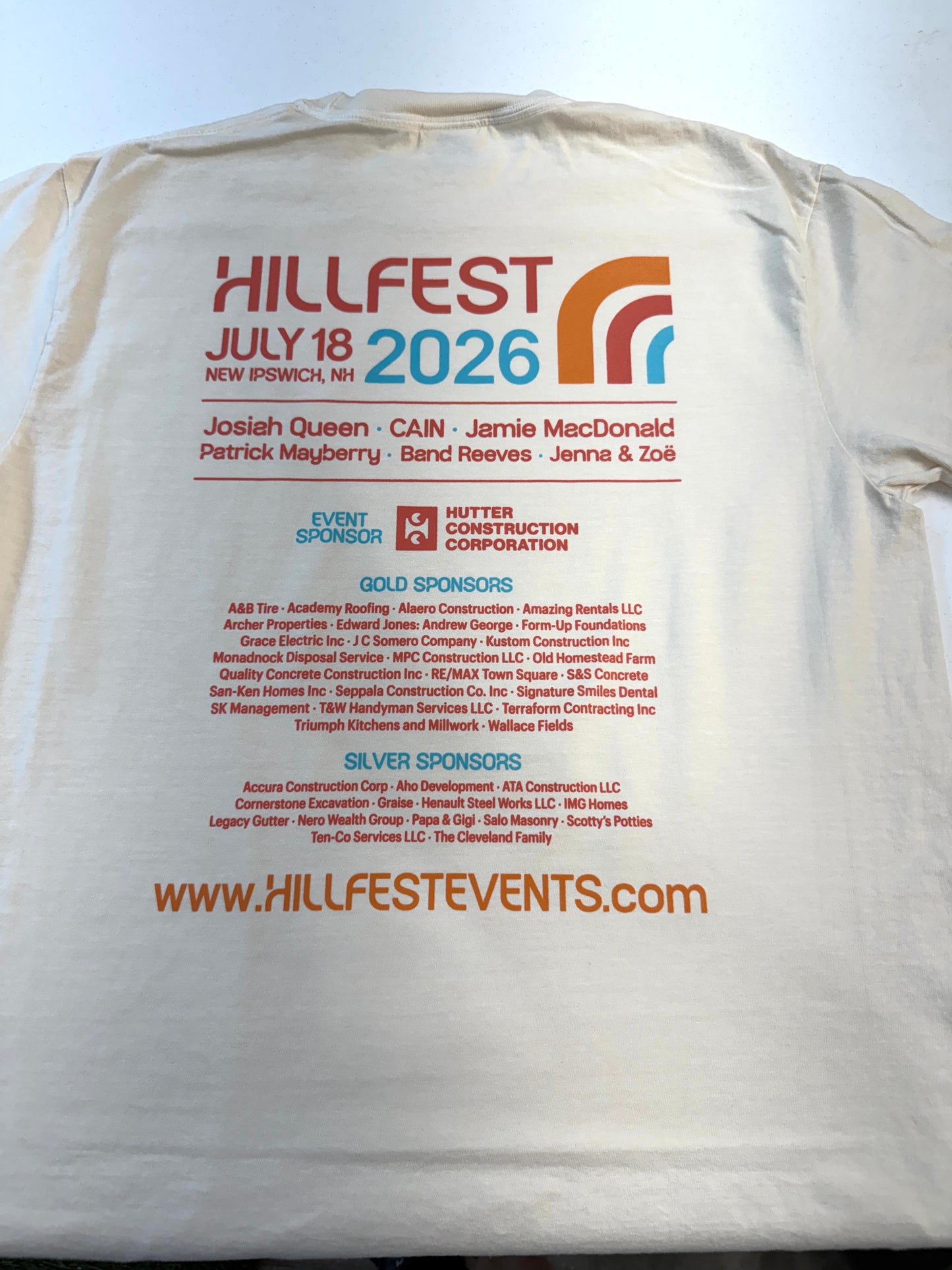 Hillfest Festival Day Tees