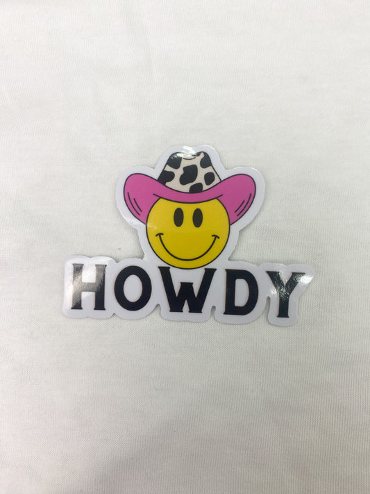 Howdy Smiley - Sticker - Boulder Impressions