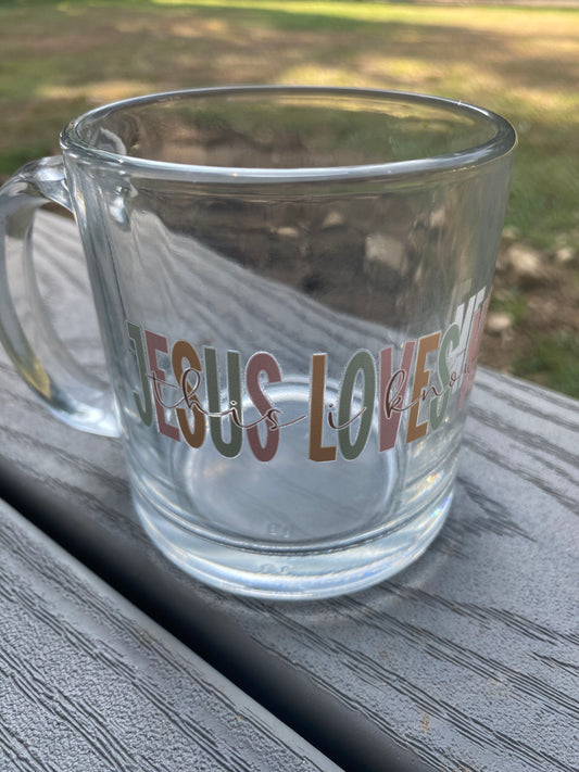 Jesus Loves Me - Glass Mug - Boulder Impressions