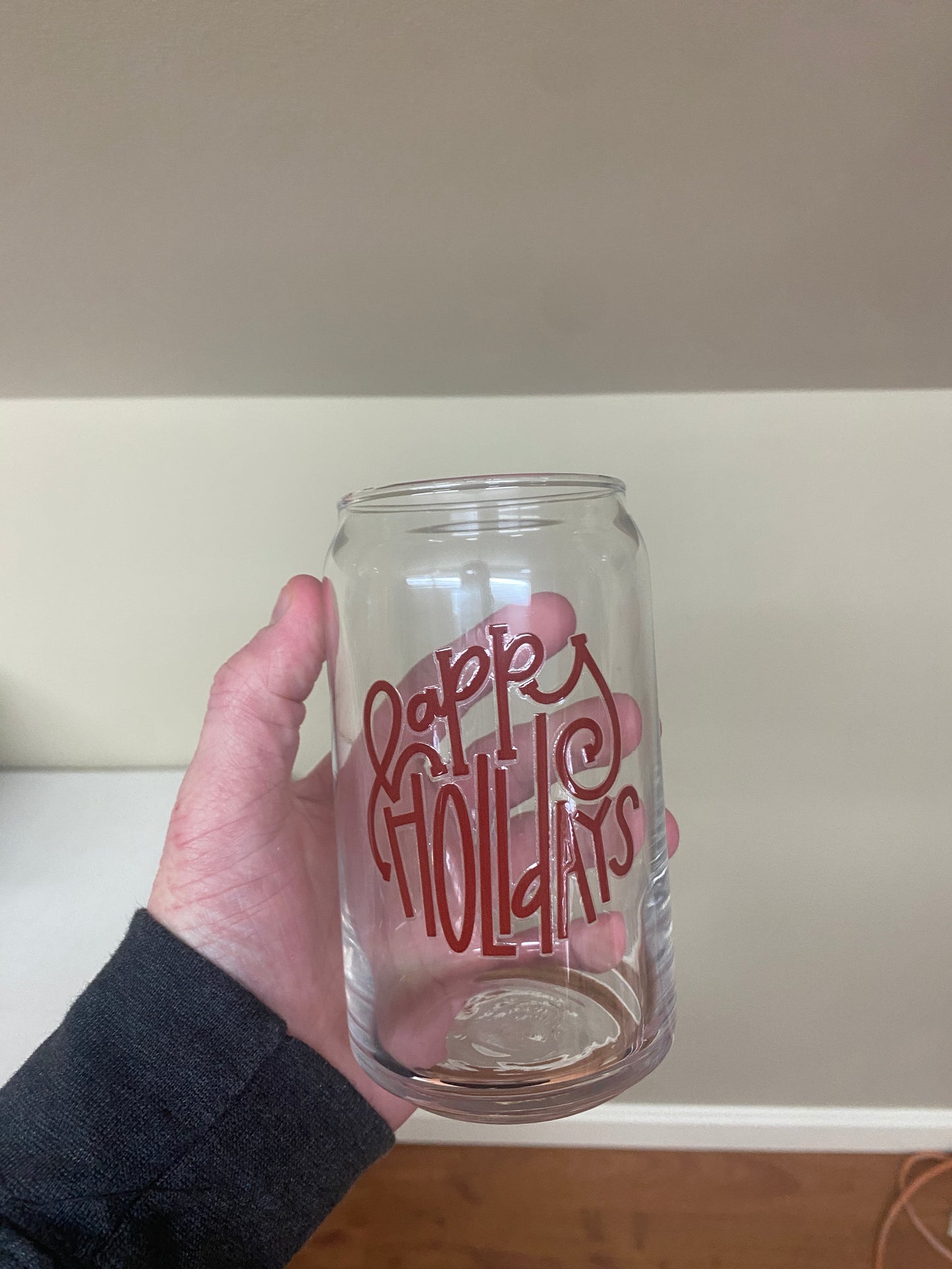 Happy Holidays  - Glass Cup