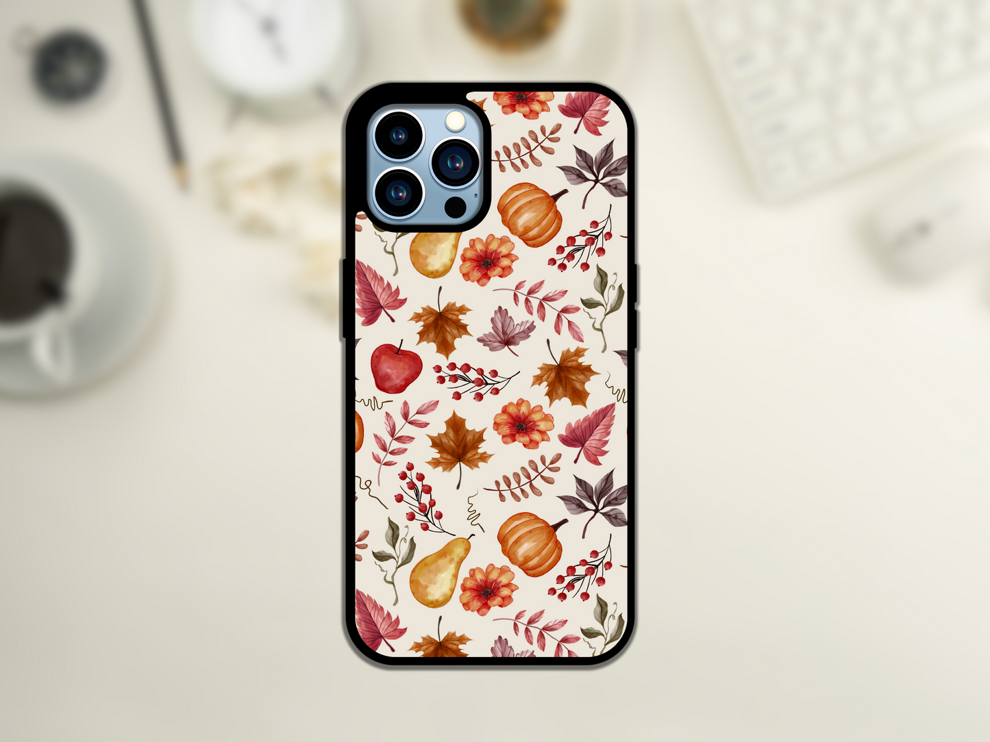 Pumpkin & Leaves - Phone Case