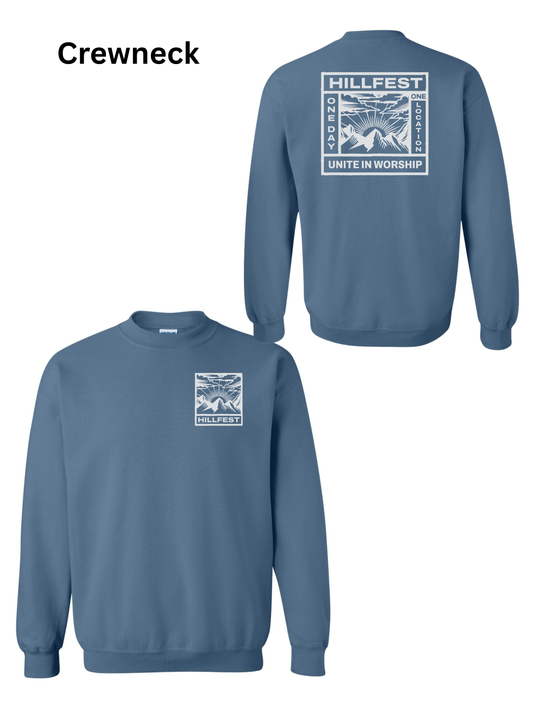 Hillfest Indigo Crewneck