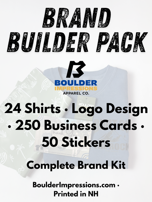 Brand Builder Pack – T-Shirts, Cards & Stickers