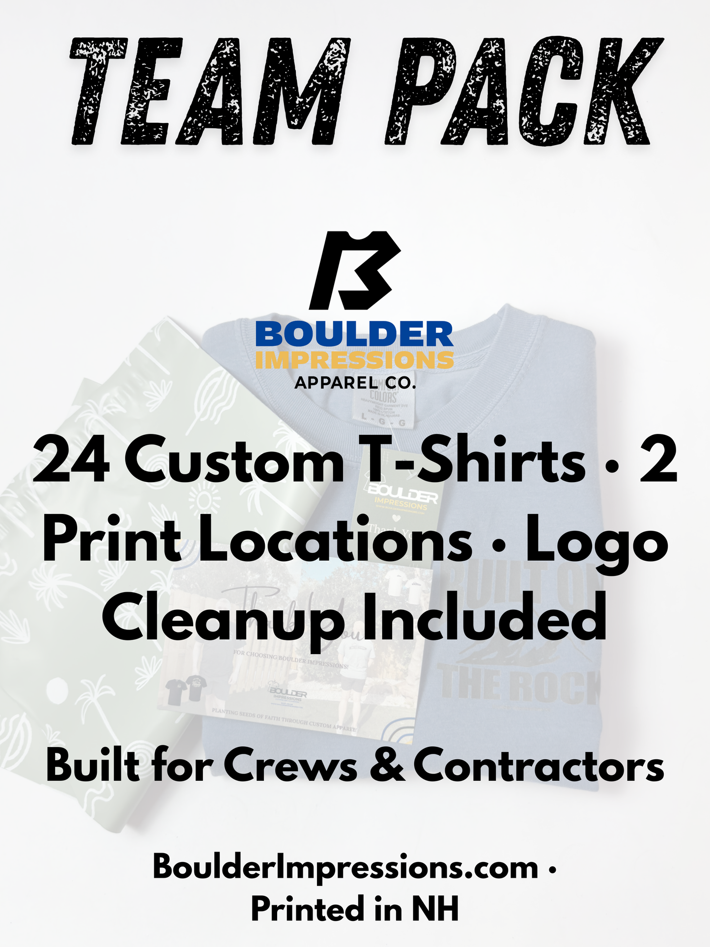 Team Pack – 24 Custom T-Shirts