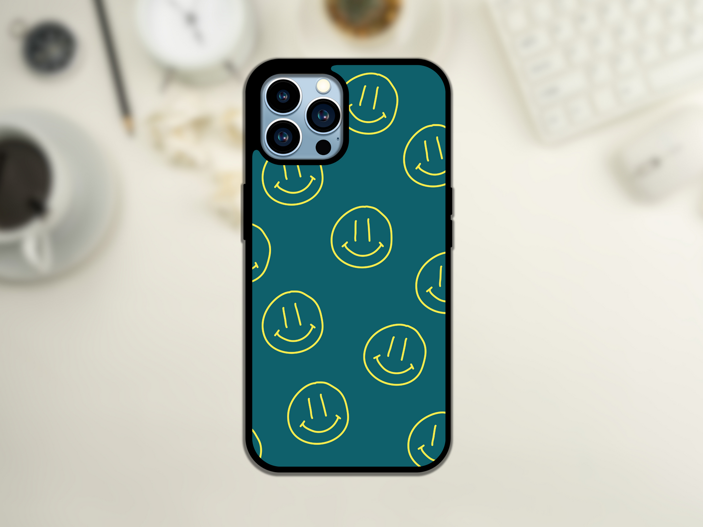 Blue Smiley - Phone Case